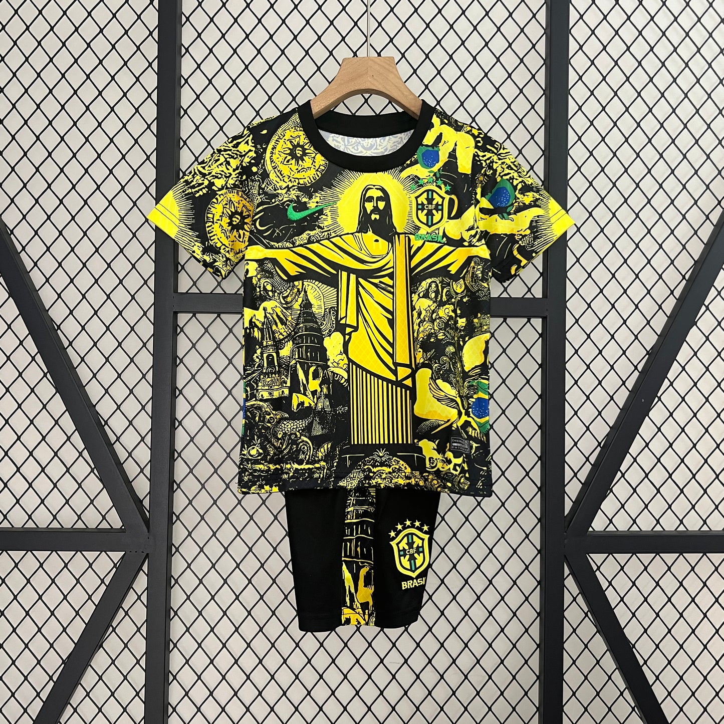 KIDS - 2024-25 - BRAZIL CORCOVADO YELLOW | JERSEY + SHORT